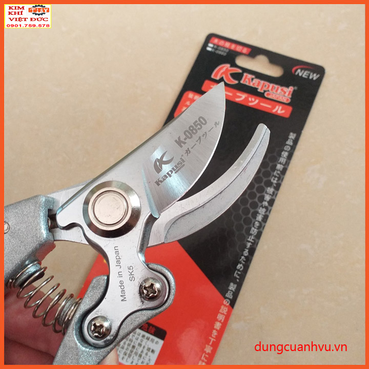 KÉO CẮT CÀNH KAPUSI BẠC K-0850 NHẬT