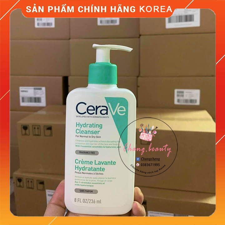 Sữa rửa mặt Cerave dịu nhẹ 236ml Mới Nhất