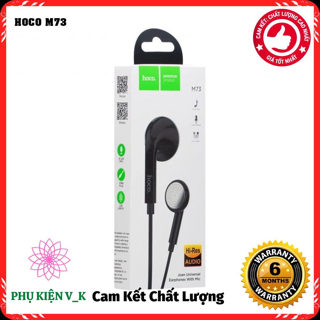 (Giá Hủy Diệt) Tai Nghe Nhét Tai Hoco M73 Dùng cho Android và apple