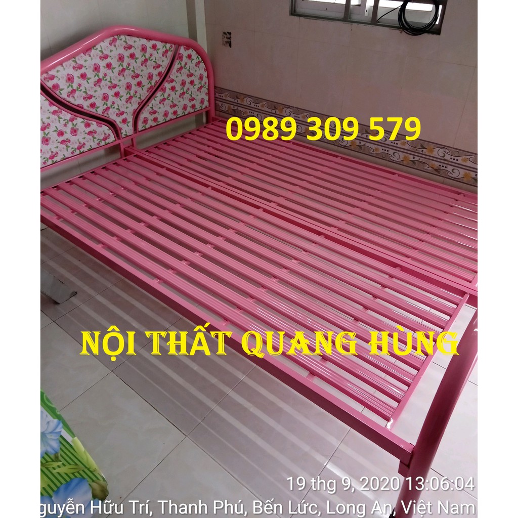 [HCM]GIƯỜNG SẮT ỐNG TRÒN NGANG 1M6 CAO CẤP HCM