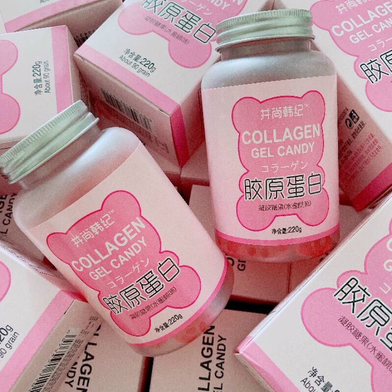 Kẹo Dẻo Bổ Sung Collagen Hình Gấu GEL CANDY Nhật Bản Hộp 90 viên Vị Đào Chống Lão Hóa Hỗ Trợ Làm Đẹp Giữ Dáng Trẻ Hóa Làn Da