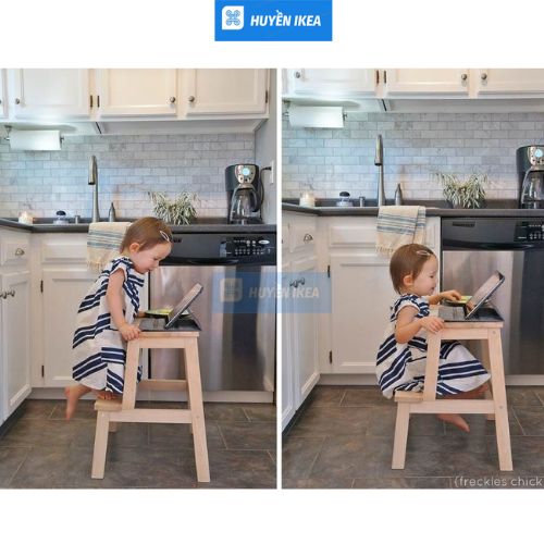 Ghế bậc thang gỗ rắn chắc IKEA BEKVAM
