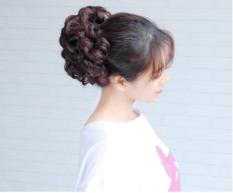 Tóc giả búi phu nhân B-913, màu [nâu vàng 2/30] tóc giả nữ