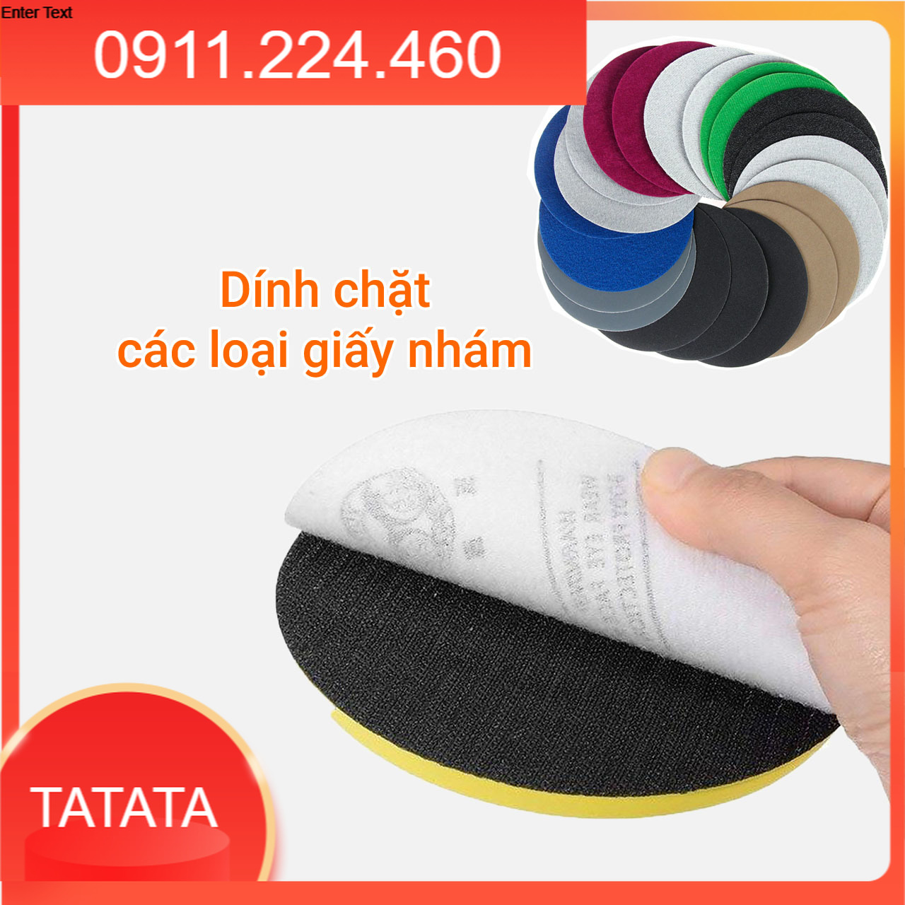 Đế chà nhám tròn size tùy chọn