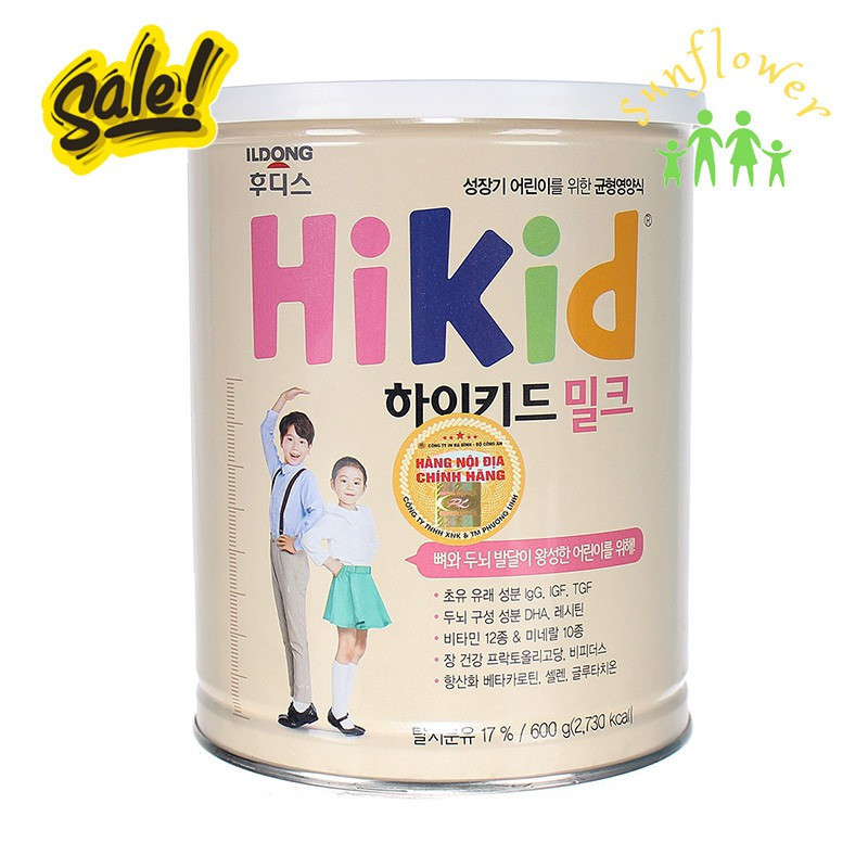 Sữa dê Hikid Hàn Quốc 700g cho bé 1-9 tuổi - Shop Sunflower