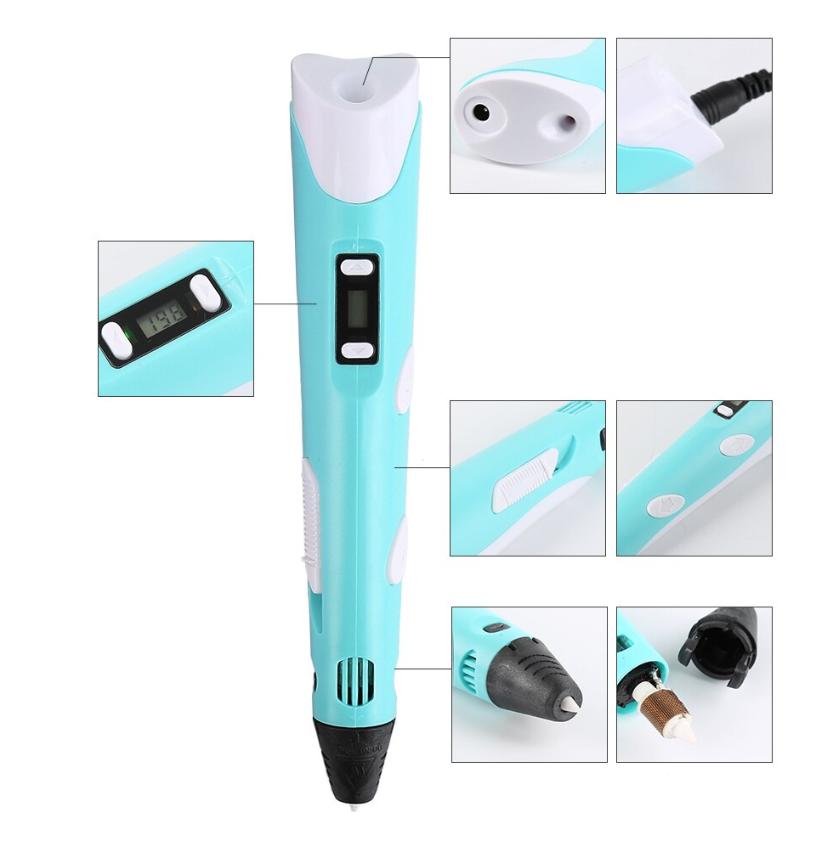 Smart1688 - Combo 6 Món Bút Vẽ Hình 3D (Xanh)