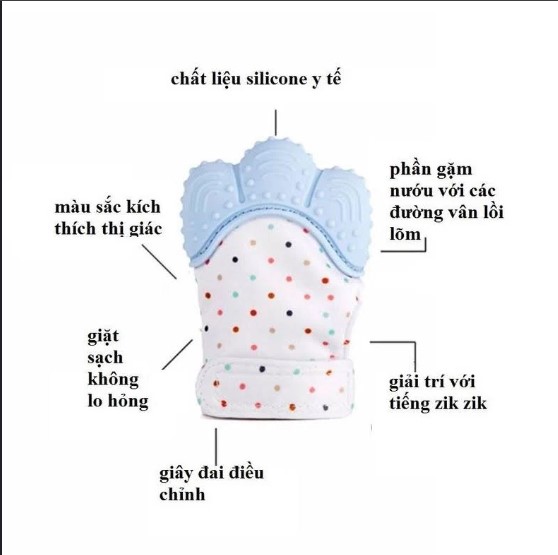 Găng tay gặm nướu Teether cho bé (1 găng tay)