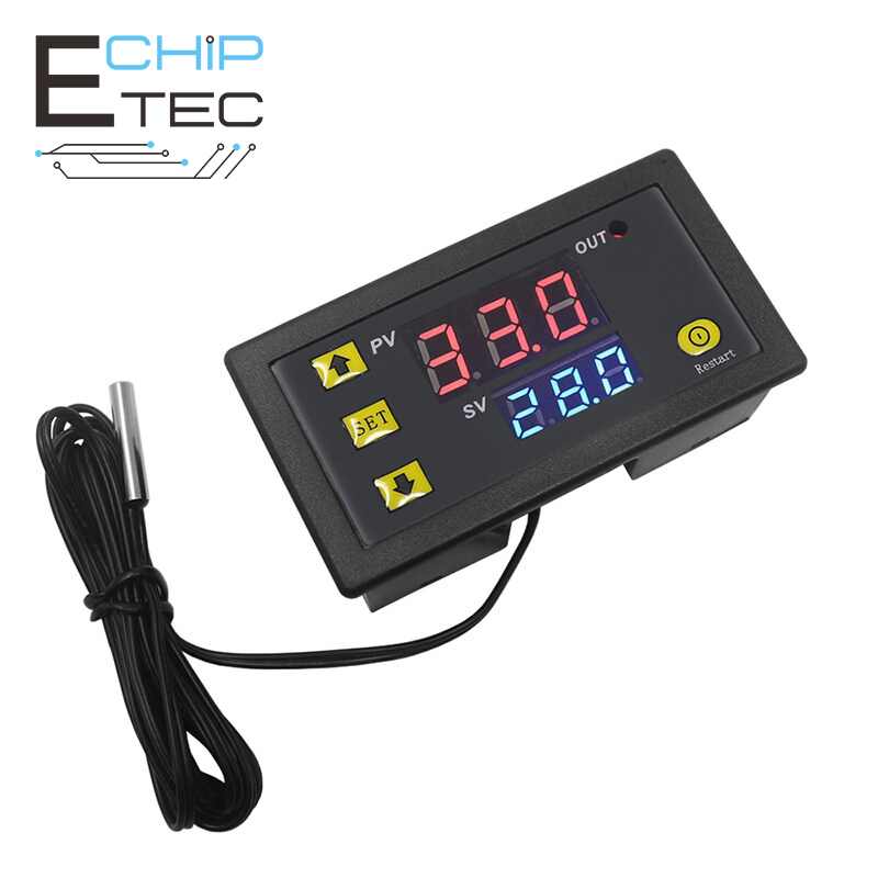 Bộ điều khiển nhiệt độ làm mát kỹ thuật số màn hình led w3230 DC 12V 24V AC 110V-220V 20A-INTL