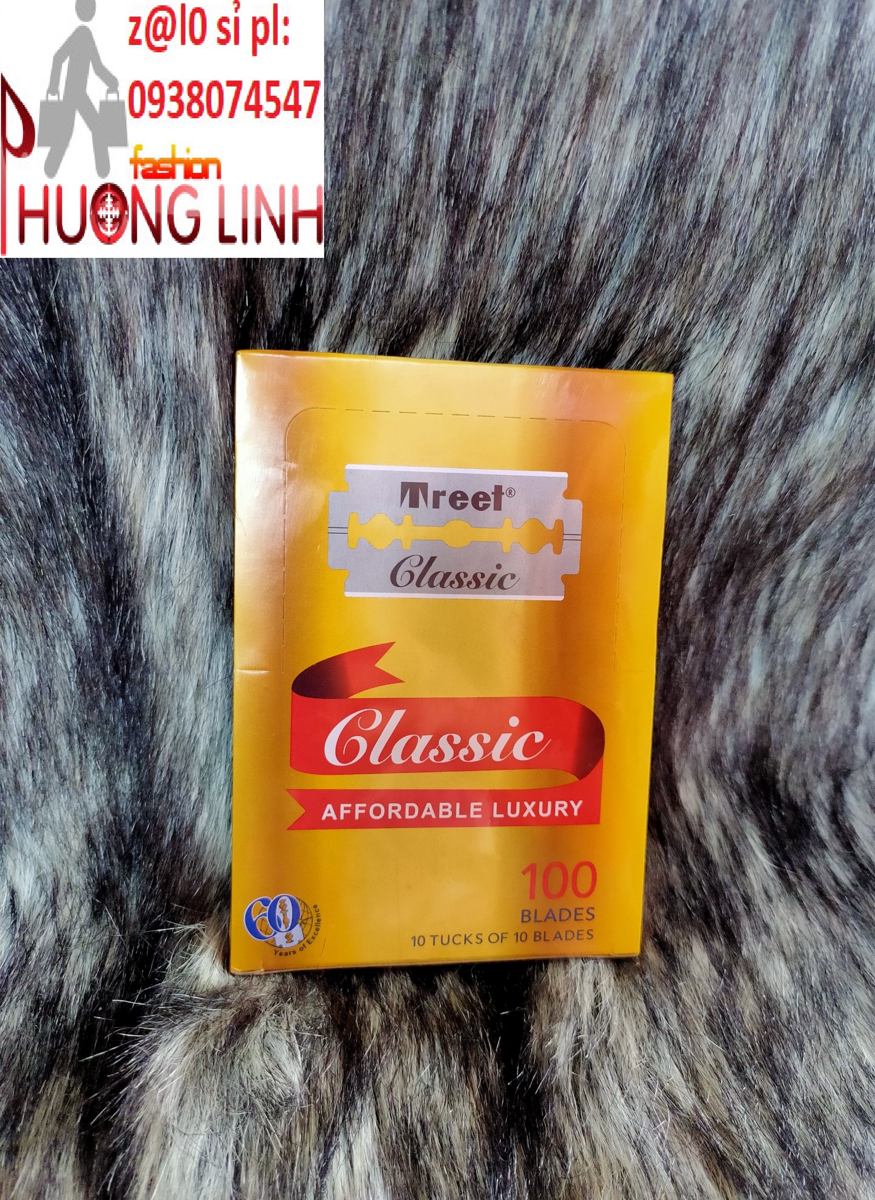Lưỡi lam Treet màu Vàng hộp 100 lưỡi