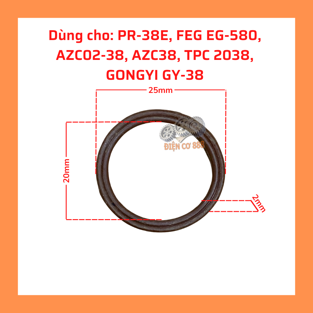(Combo 2 cái) sin piston Hitachi PR-38E, DCA AZC02-38, AZC38, FEG EG-580 (X-Ring 20X2 MM, 971-151)