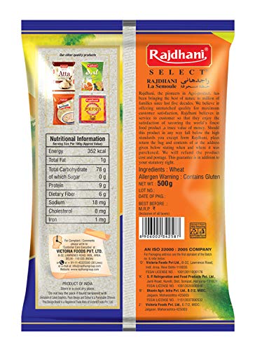 Sooji Rava - Bột Rajdhani Sooji/Rava (Semolina) (500g - 1kg)