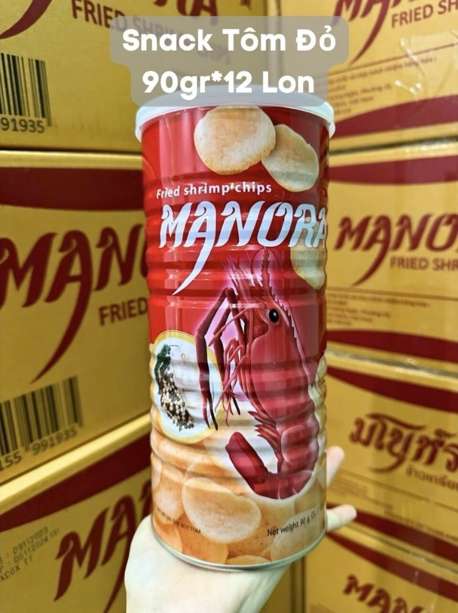 SNACK TÔM MANORA THÁI LAN [LON 90GR]