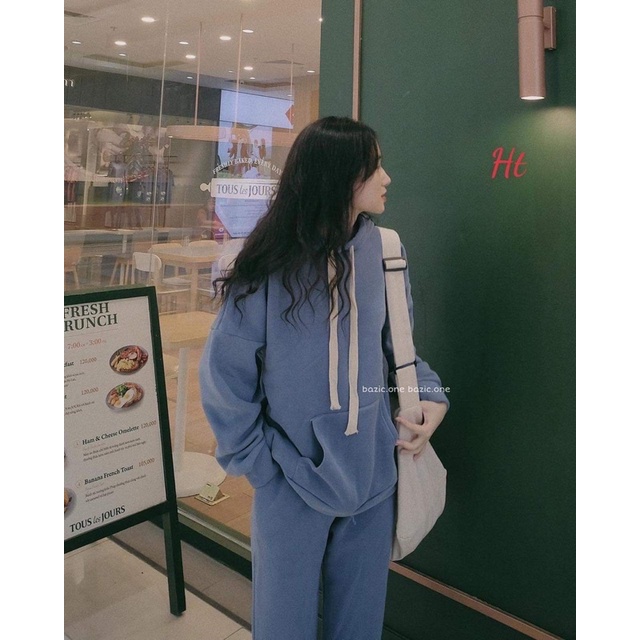 Bộ bỉ cotton hoodie HT12