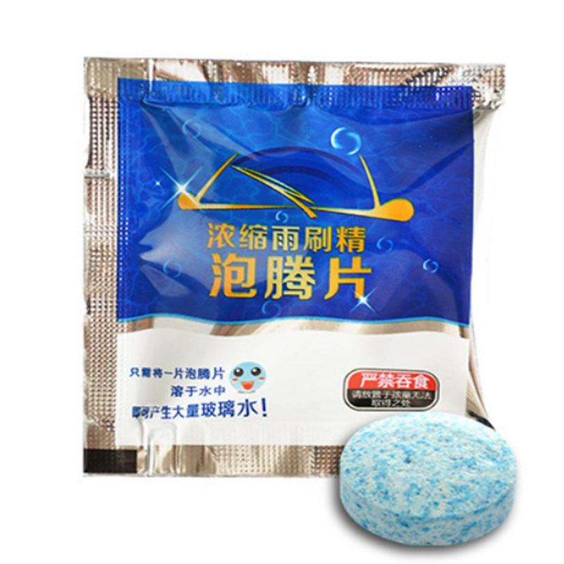 Gói 10 viên sửi rửa kính xe làm sạch nhanh chóng tất cả các vết bẩn cứng đầu mà không gây nhờn rít
