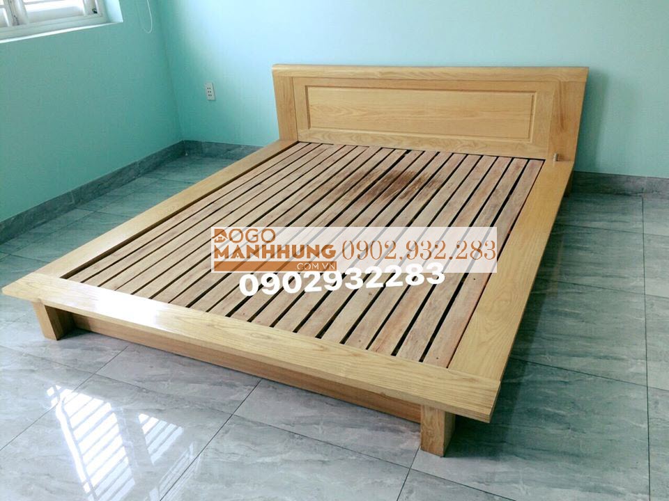 Giường gỗ sồi vai bè 18m ms 5.5