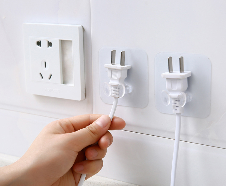 Móc Dán Tường Kẹp Giữ Dây Điện, Phích Cắm Điện