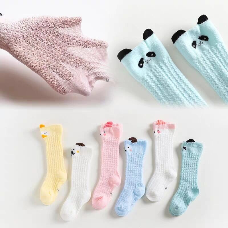 Set 3 Đôi Tất Boot Lưới Cao Cổ Con Gà Cho Bé