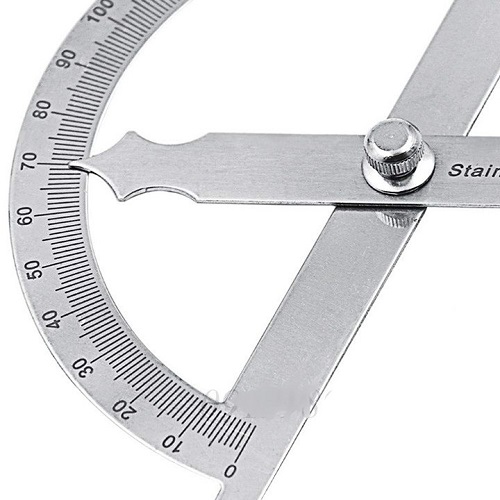 Thước thép đa năng kết hợp thước đo độ và thước thẳng dãy đo dài 15cm xoay 180 độ đo góc