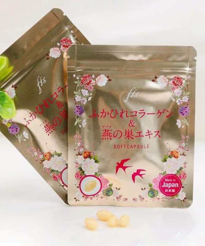 Viên Uống Collagen Tươi Chiết Xuất Tổ Yến Nhật Bản Cho Da Căng Mịn Chặn Đứng Sự Hình Thành Lão Hóa nhập khẩu