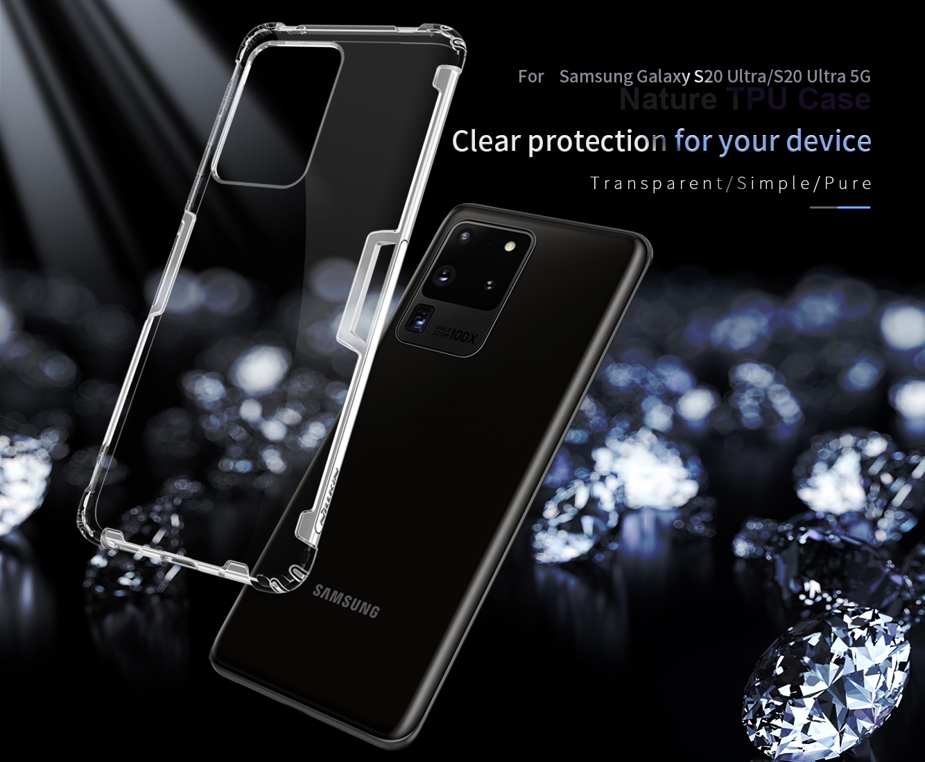 Ốp lưng silicon nillkin trong suốt cho samsung galaxy s20 ultra, ốp samsung, ốp lưng s20 ultra siêu đẹp, ốp silicon