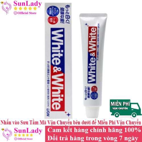 Kem Đánh Răng White & White Lion Nhật Bản 150g làm trắng ngừa sâu răng