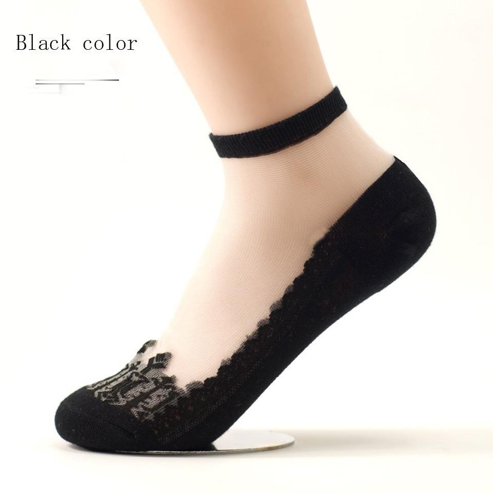 Set 2 đôi - 5 đôi tất hài ren công chúa cực xinh, tất hài ren màu đen