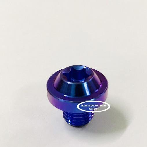 Ốc TITAN GR5 gắn chân kính 10 li răng Thuận (Xanh Tím)