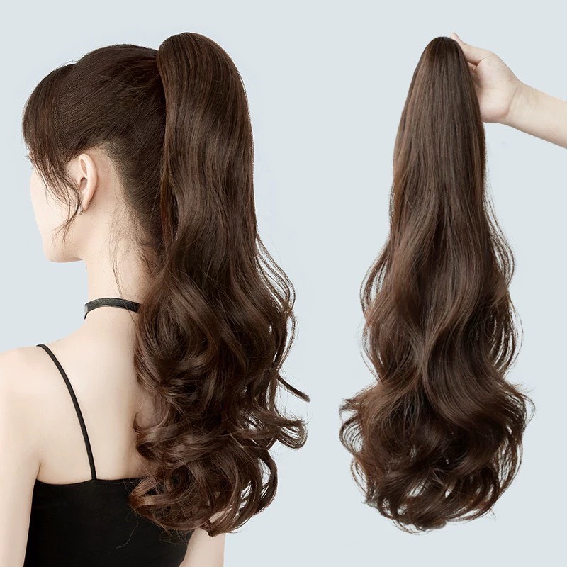 Tóc giả nữ❤️Tóc ngoạm xoăn 50cm