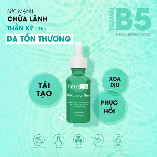 [Timeless] Serum phục hồi da, dưỡng ẩm Vitamin B5