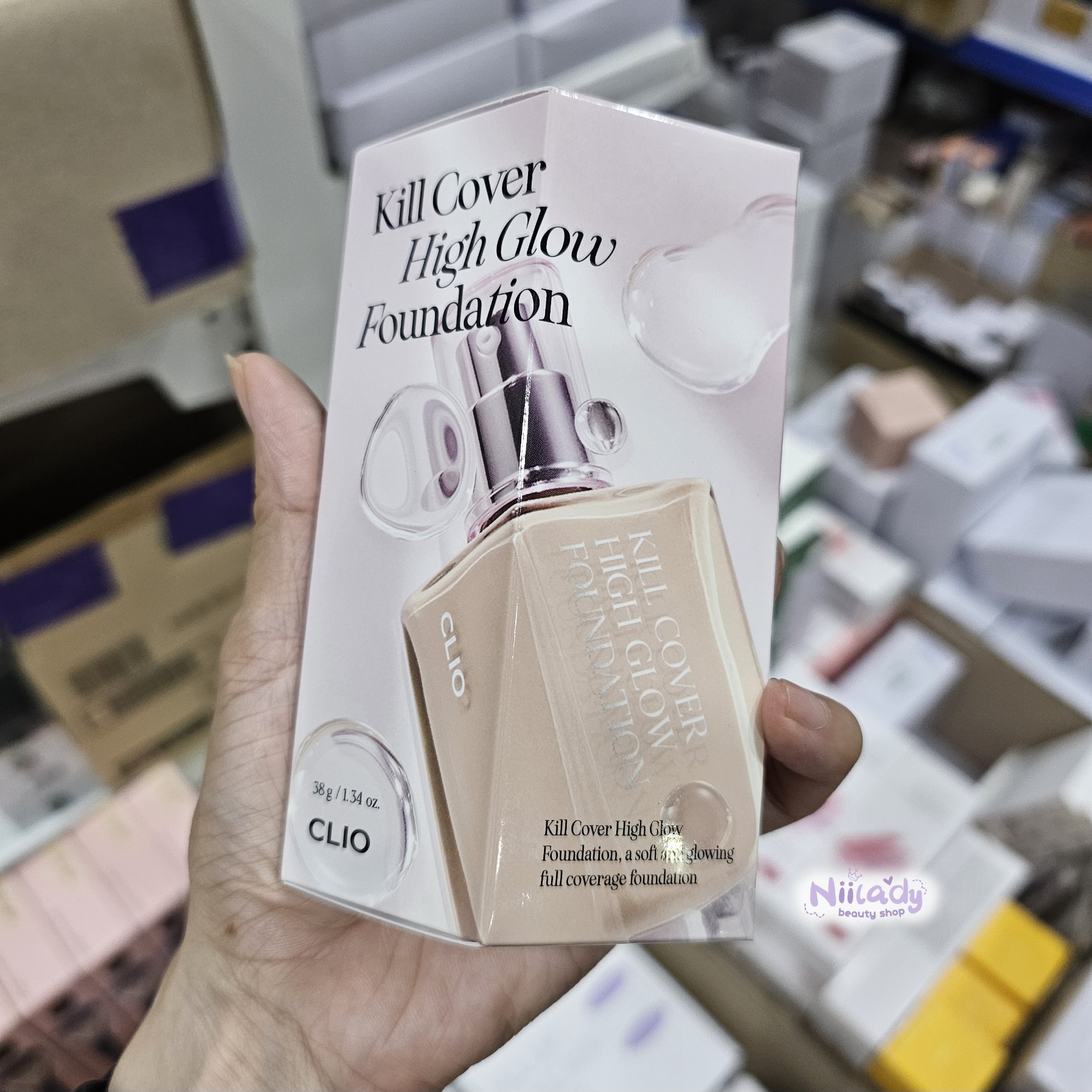 Kem nền Clio Kill Cover Founwear Foundation, Clio Kill Cover High Glow Foundation