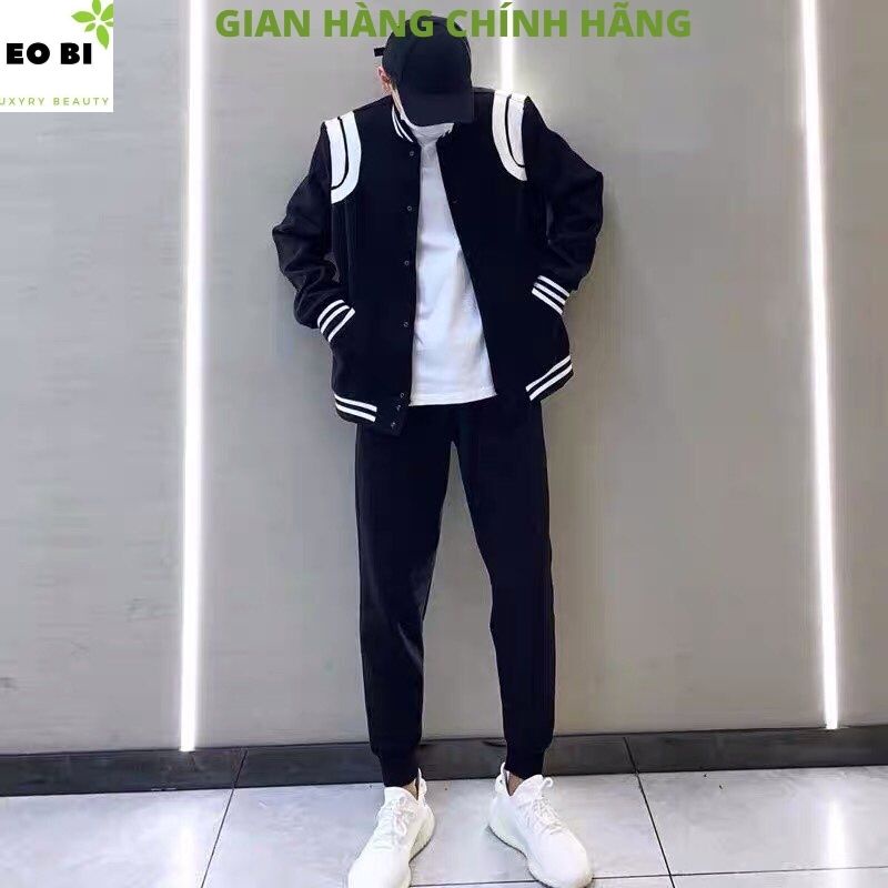 Áo khoác nam bomber teddy bóng chày sơn tùng - áo khoác chất liệu nỉ dày mềm giữ ấm thời trang unisex - eobi