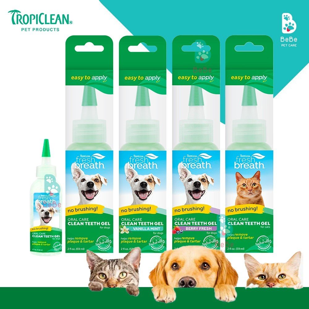 Gel Làm Sạch Răng Miệng TROPICLEAN Cho Chó Mèo