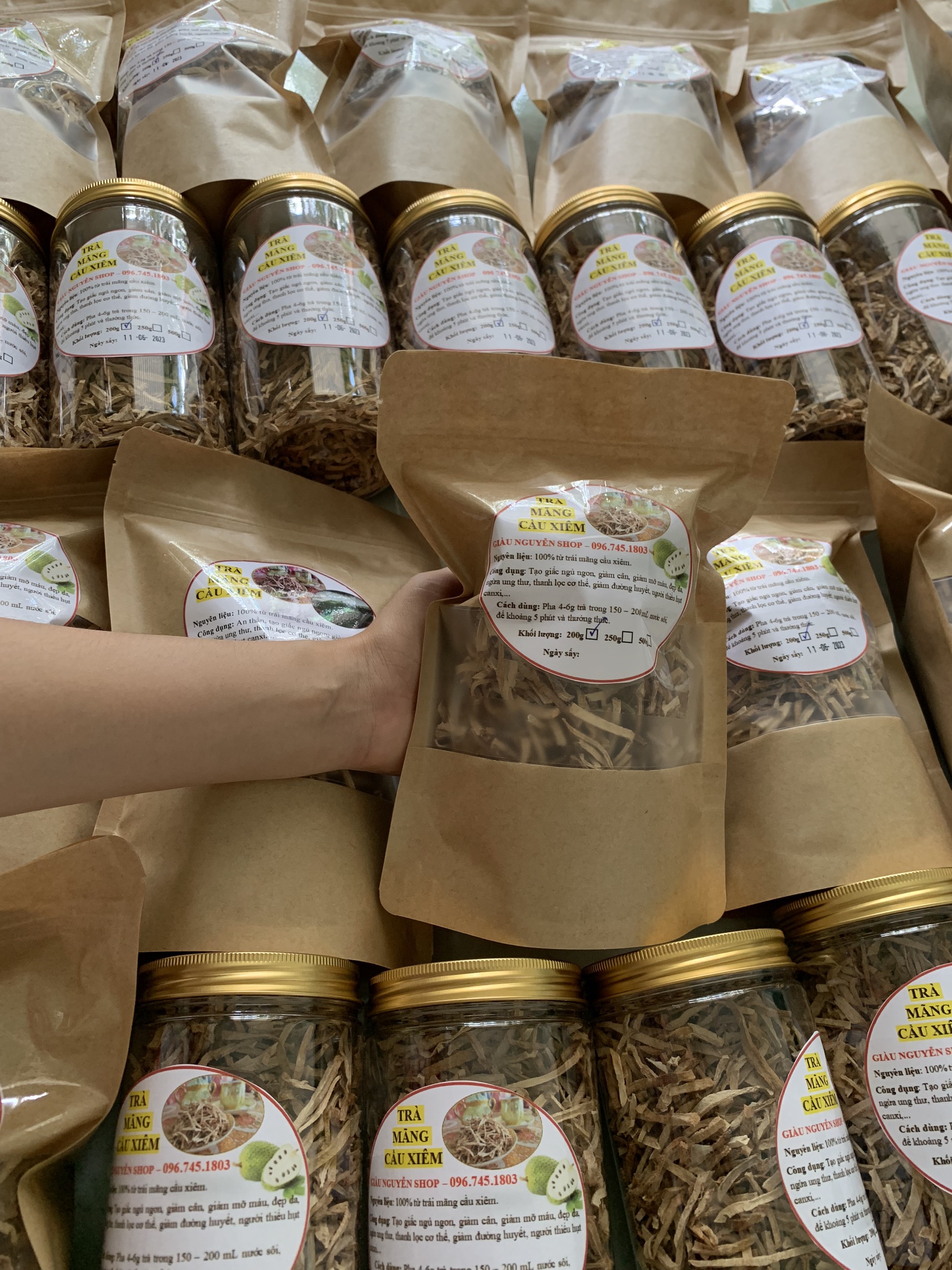 [Combo 3 Túi giấy 200 gram] Trà mãng cầu xiêm nguyên chất