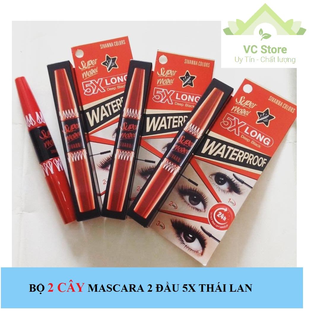 Bộ 2 Cây Mascara 2 Đầu 5x Thái Lan (Mẫu mới)