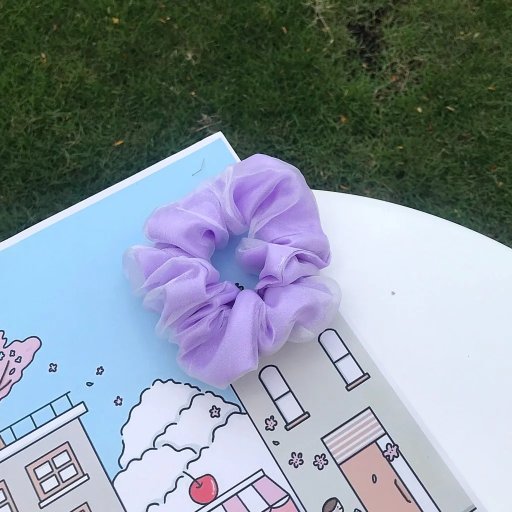 Dây buộc tóc Scrunchies Bong Bóng 2 lớp cột tóc
