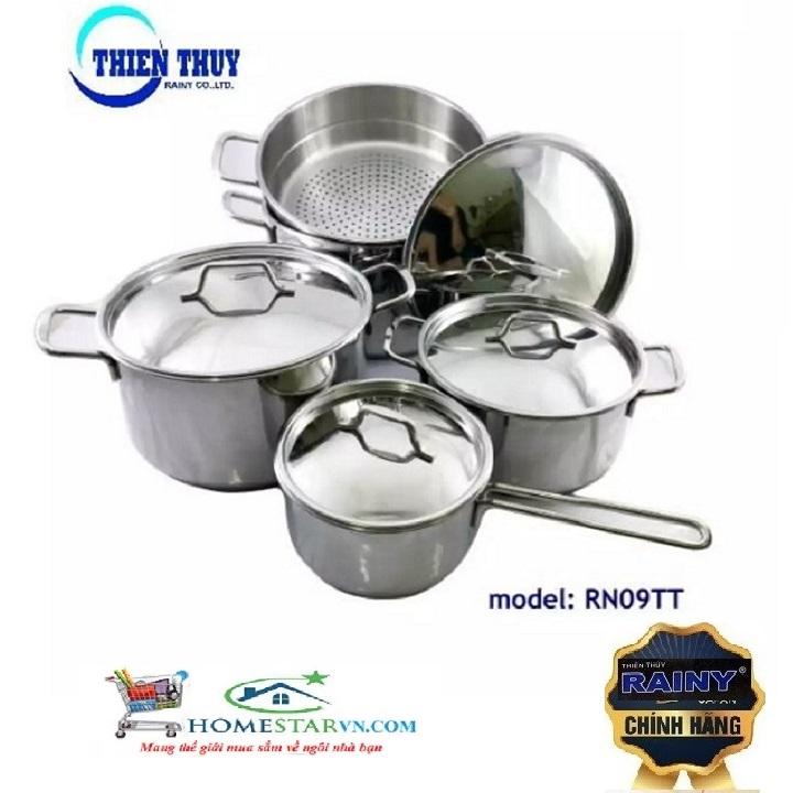 [HCM]Bộ 5 nồi xửng inox Rainy-RN09TT