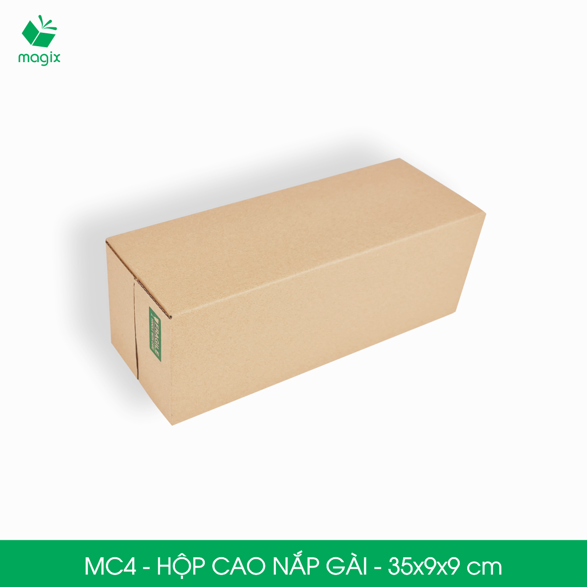 MC4 - 35x9x9 cm - 60 hộp dài - Hộp carton đóng hàng, hộp nắp gài, hộp quà | Magix Packaging