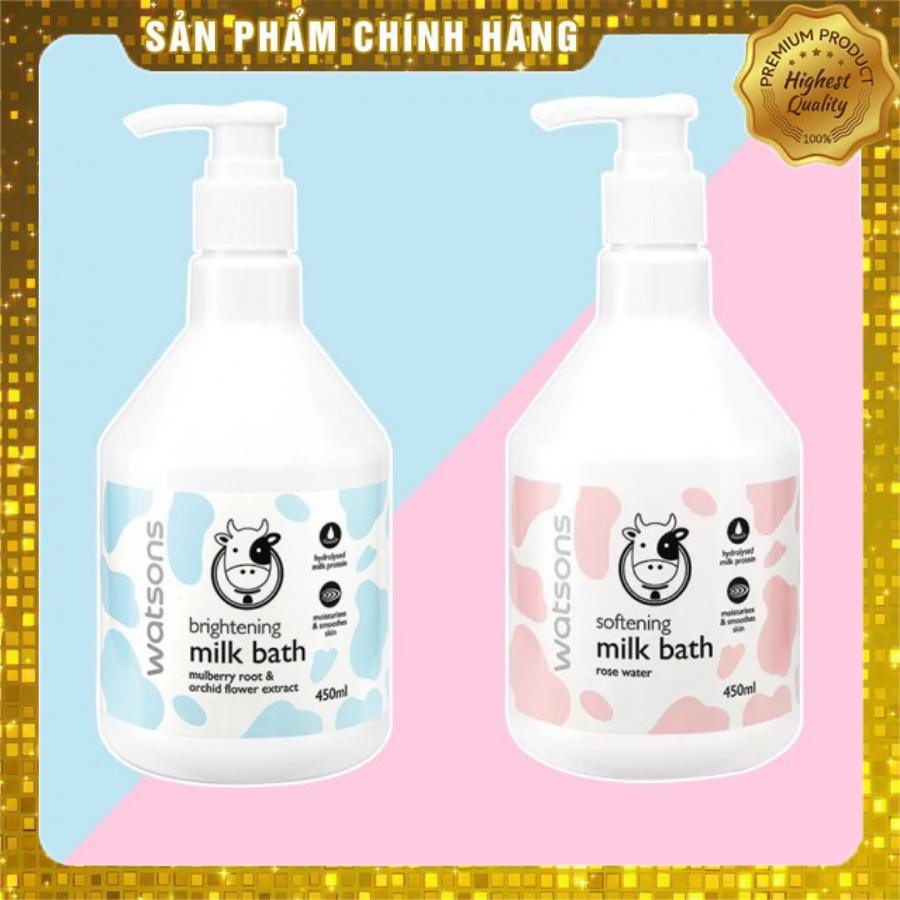 Sữa Tắm Con Bò Watsons Milk Bath Thái Lan 450ml
