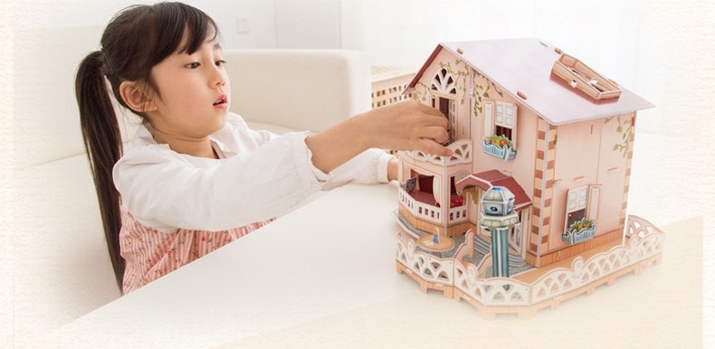 Mô hình giấy 3D CubicFun - Holiday Bungalow - P634h