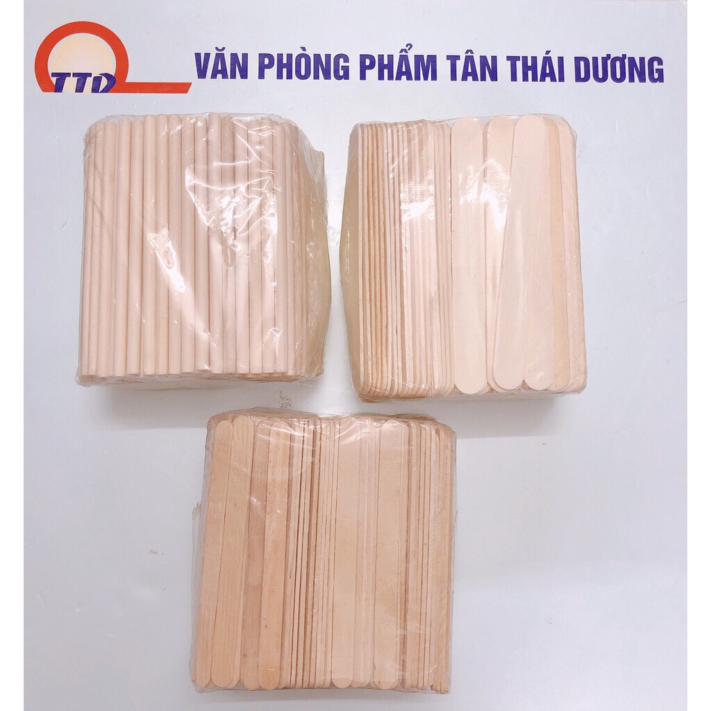 Que kem gỗ, que gỗ làm handmade - gói 500g