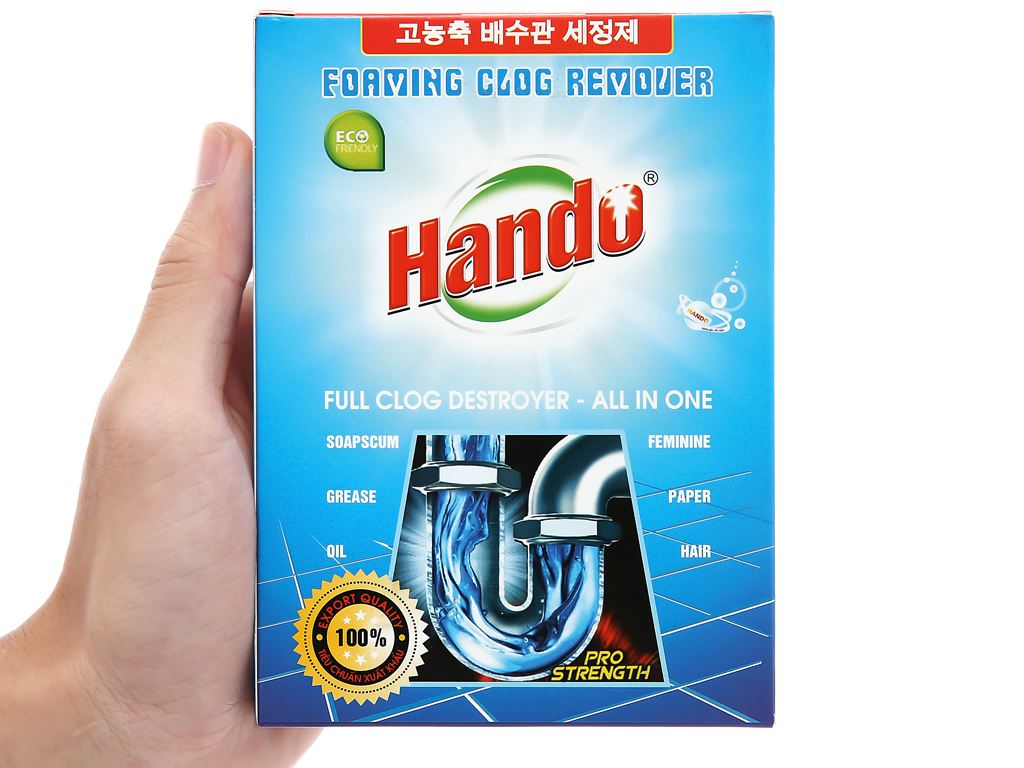 [Không dùng khi tắc bằng chất thải vô cơ] Bột Thông Cống Nghẹt 100g Xuất Khẩu Của Hando (Đã có mẫu mới)