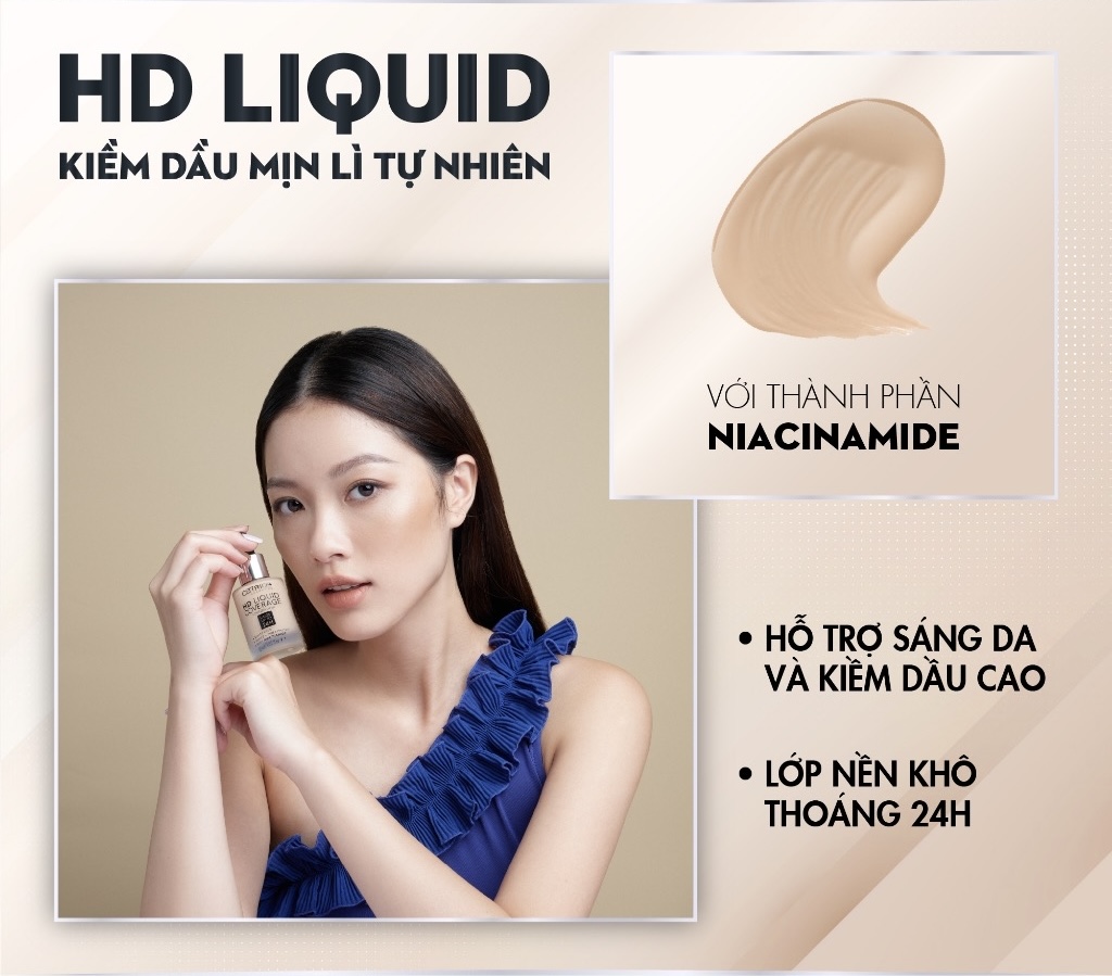 Kem nền Catrice HD Liquid Coverage Foundation 30ml
