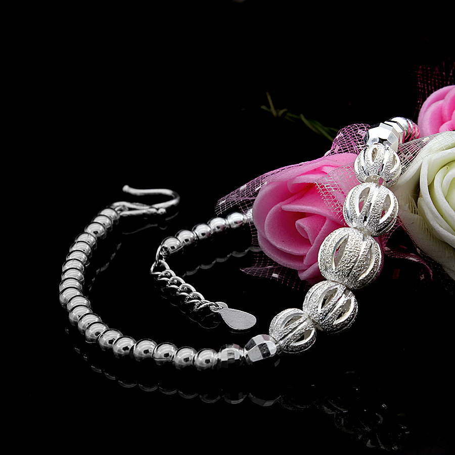 Vòng Tay, Lắc Tay Nữ Bạc 925 Họa Tiết Bi Phay Cát 3D BẠC HIỂU MINH LTU213