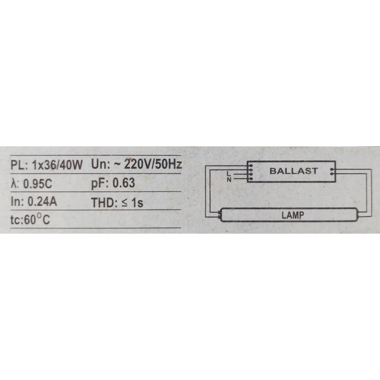 Ballast (Tăng phô/Chấn lưu) điện tử đa năng Comet CEB140 40W