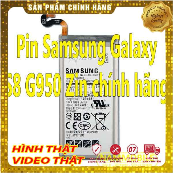 Pin samsung galaxy s8 g950 eb-bg950abe 3000mah zin + tặng keo dán pin