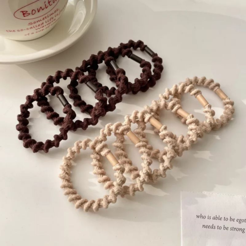 Dây Cột Tóc Cao Su Co Giãn Kiểu Gợn Sóng - loli