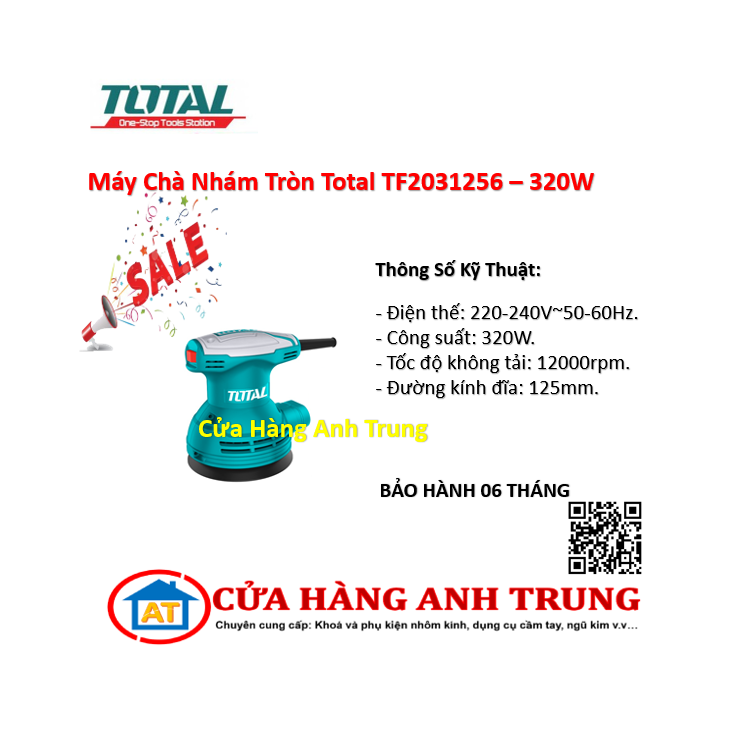 Máy Chà Nhám Tròn Total TF2031256 - 320W