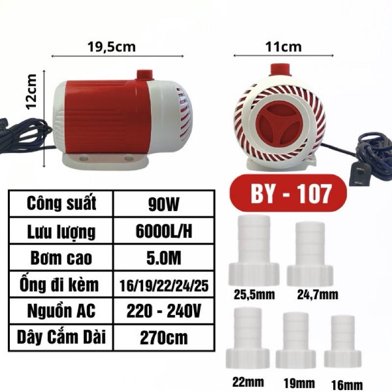Máy Bơm Chìm Bể Cá BaoYu  Dành Cho Bể Cá Cảnh By 101-109