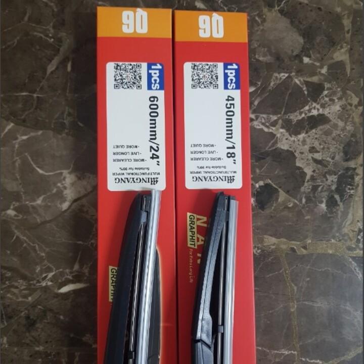 Bộ 2 thanh gạt nước mưa ô tô đa năng Nano cao cấp dành cho hãng xe Toyota: Camry-Altis-Yaris-Fortuner-Vios-Hilux-Innova-Land Cruiser-Avalon-Previa