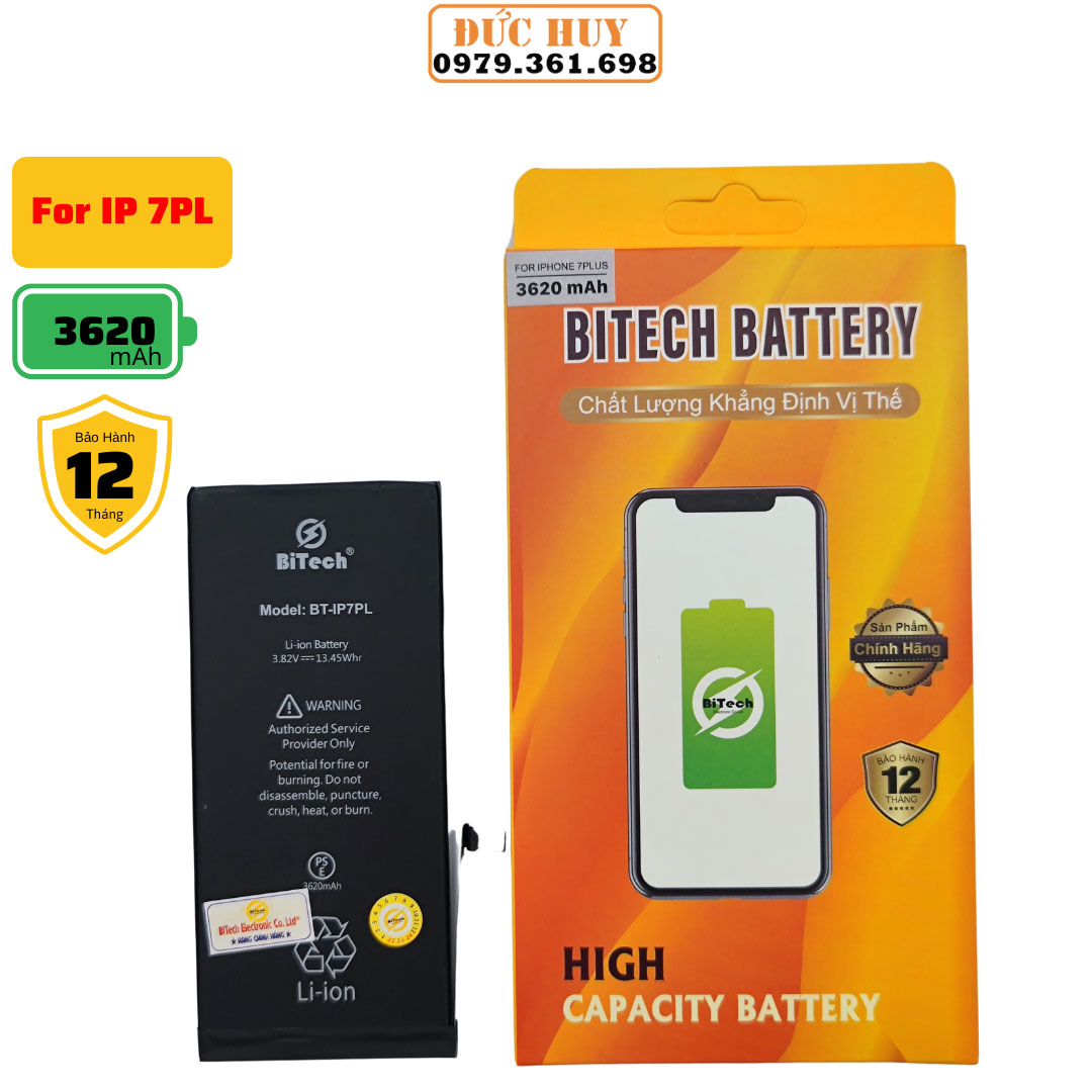 Pin IP7 Plus Dung Lượng Cao BiTech BT-IP7 PLUS ( 3620 mAh )